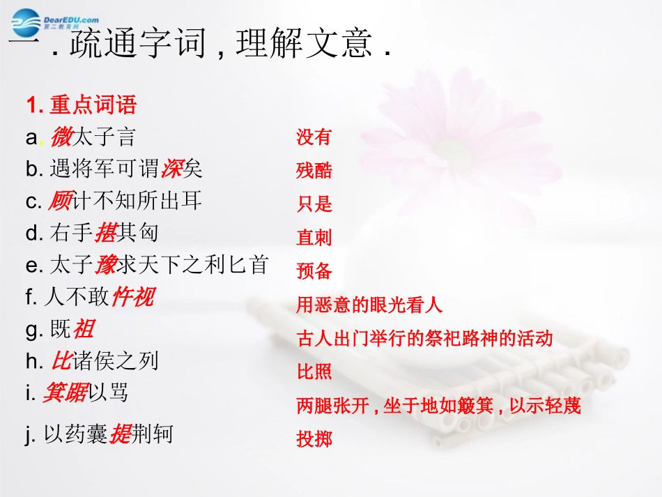高中语文 刺客列传第1课时课件 苏教版选修(＜史记＞选读)  课件_第3页