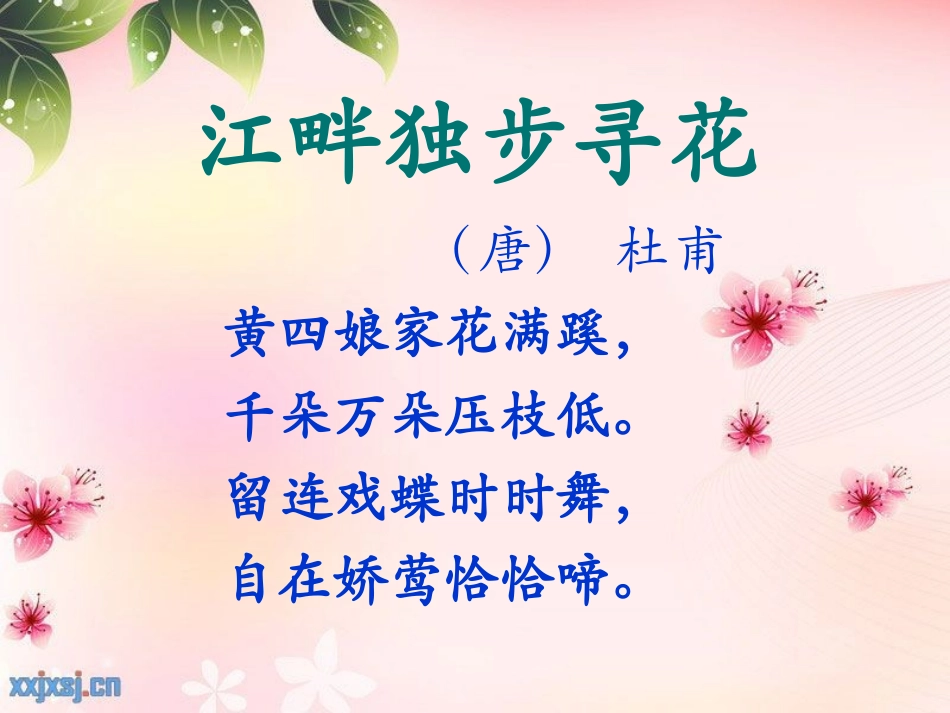 《江畔独步寻花》教学课件_第3页