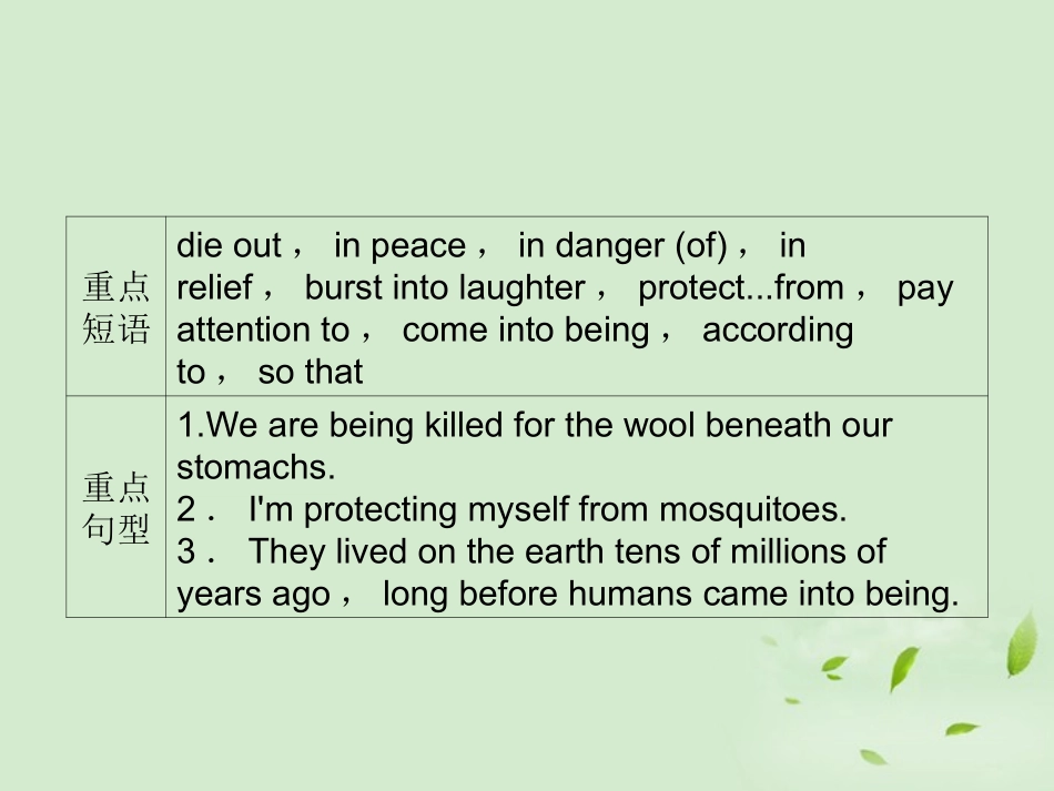 高考英语 Unit4知识与要点课件 新人教版必修2 课件_第3页