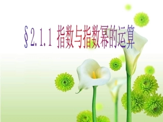 高中数学：211(指数与指数幂的运算)课件(新人教A版必修1) 课件