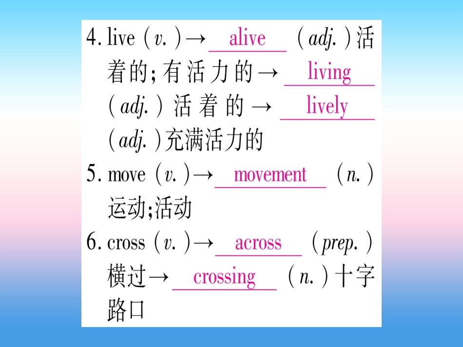 甘肃省中考英语 第一篇 教材系统复习 考点精讲3 七下 Units 1 4课件 (新版)冀教版 课件_第3页