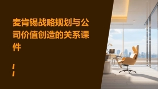 麦肯锡战略规划与公司价值创造的关系课件