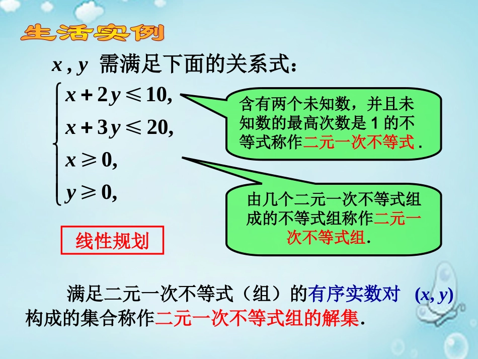 高中数学 3.3.1二元一次不等式(组)与平面区域课件 新人教A版必修5 课件_第3页