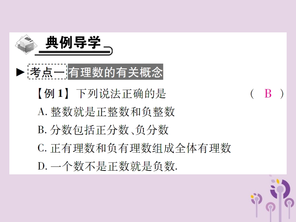 秋七年级数学上册 第2章 有理数 2.1 有理数 2.1.2 有理数课件 (新版)华东师大版 课件_第3页