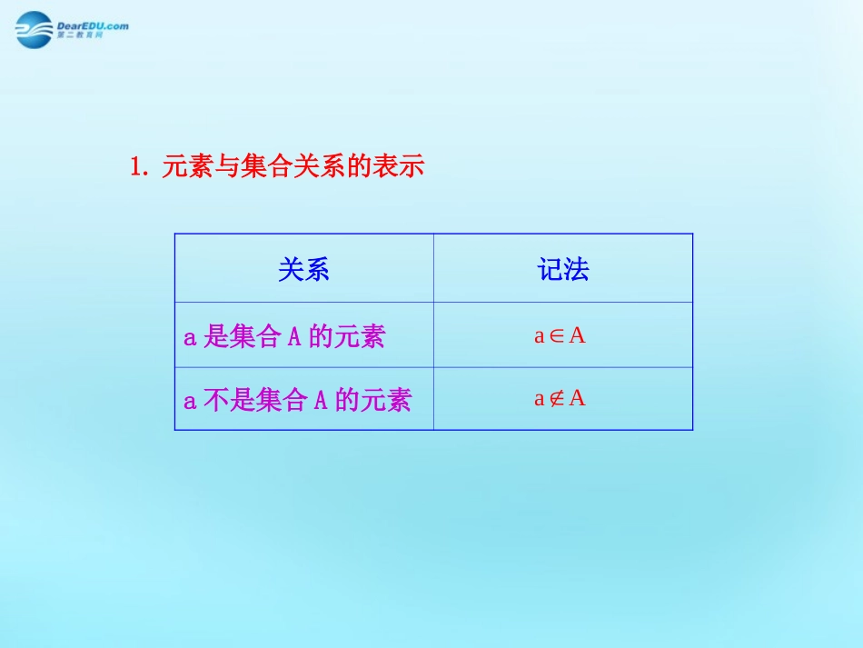 高中数学 11 集合 集合的概念知识表格素材 新人教版必修1 素材_第1页