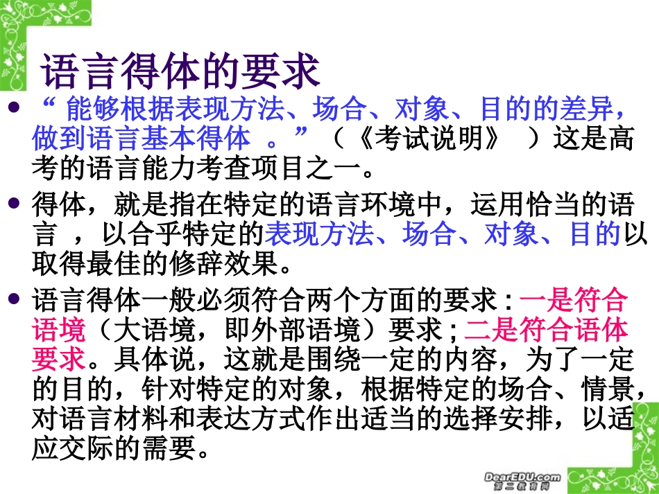 语言得体高考语文考点复习课件 人教版 课件_第2页