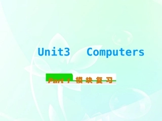 高中英语总复习 Unit3　Computers课件 新人教版必修2 课件