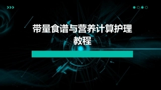 带量食谱与营养计算护理教程