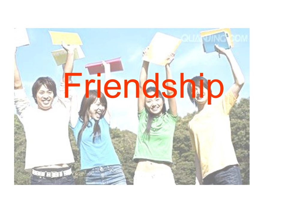 高中英语unit 1 freindship warming -up,reading, language points课件新人教版必修1 课件_第1页