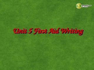 湖南省师范大学附属中学高中英语 Unit 5 First Aid Writing课件