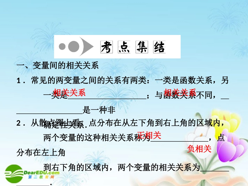 高考数学一轮复习 变量间的相关关系课件_第3页