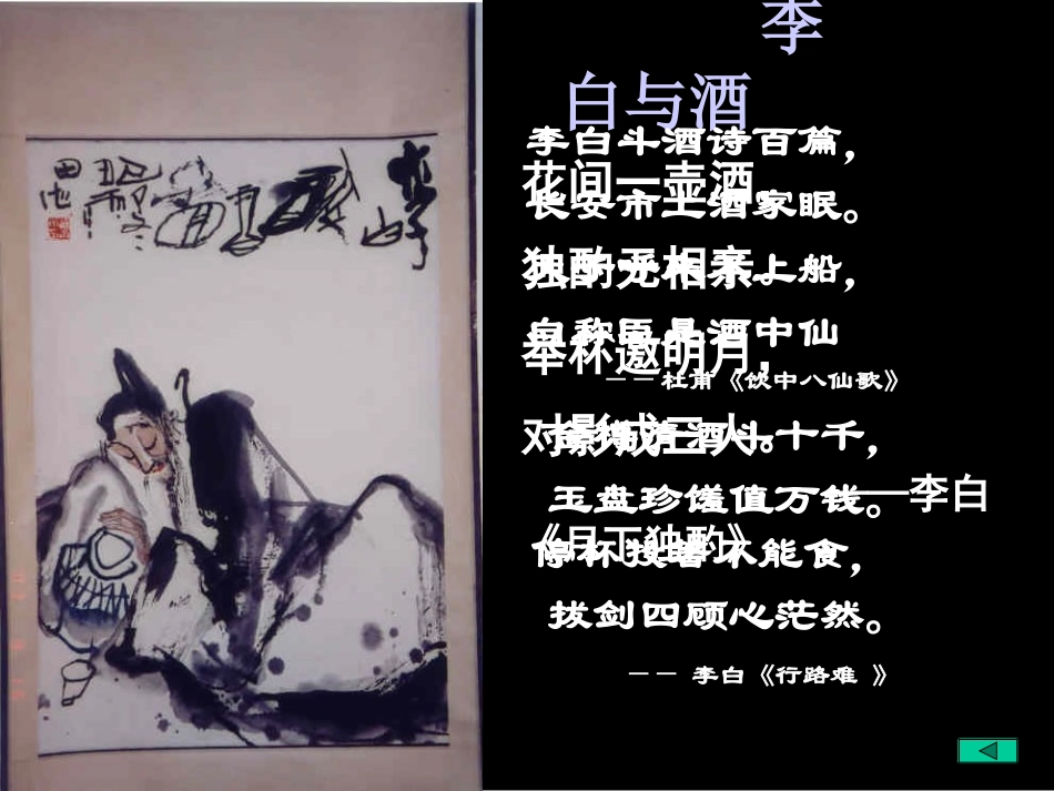 高中语文将进酒课件4 苏教版 选修1 课件_第1页