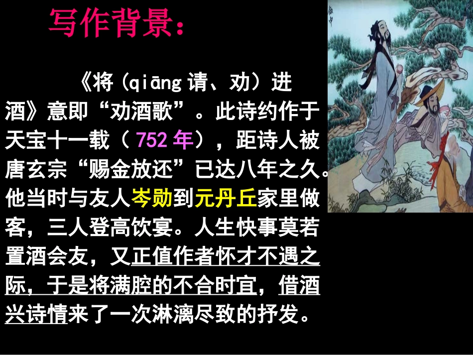 高中语文将进酒课件4 苏教版 选修1 课件_第3页