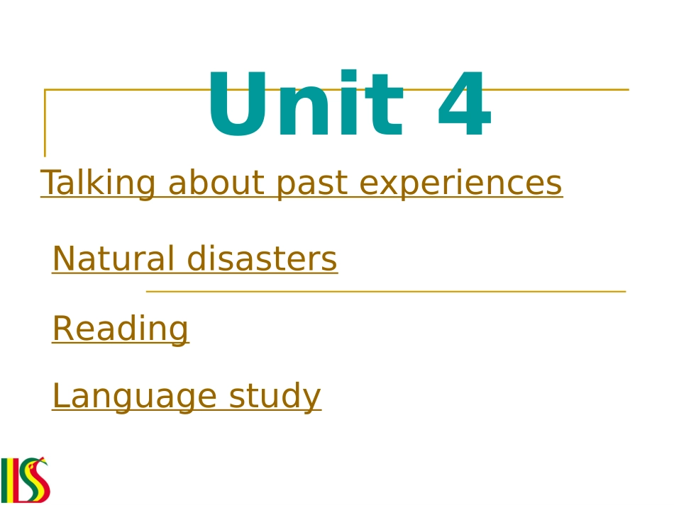 高一英语Unit4 natural disasters课件_第1页