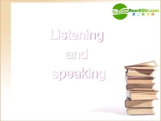 高二英语 Unit 3 Under the sea-Listening and speaking课件 人教新目标版选修7 课件