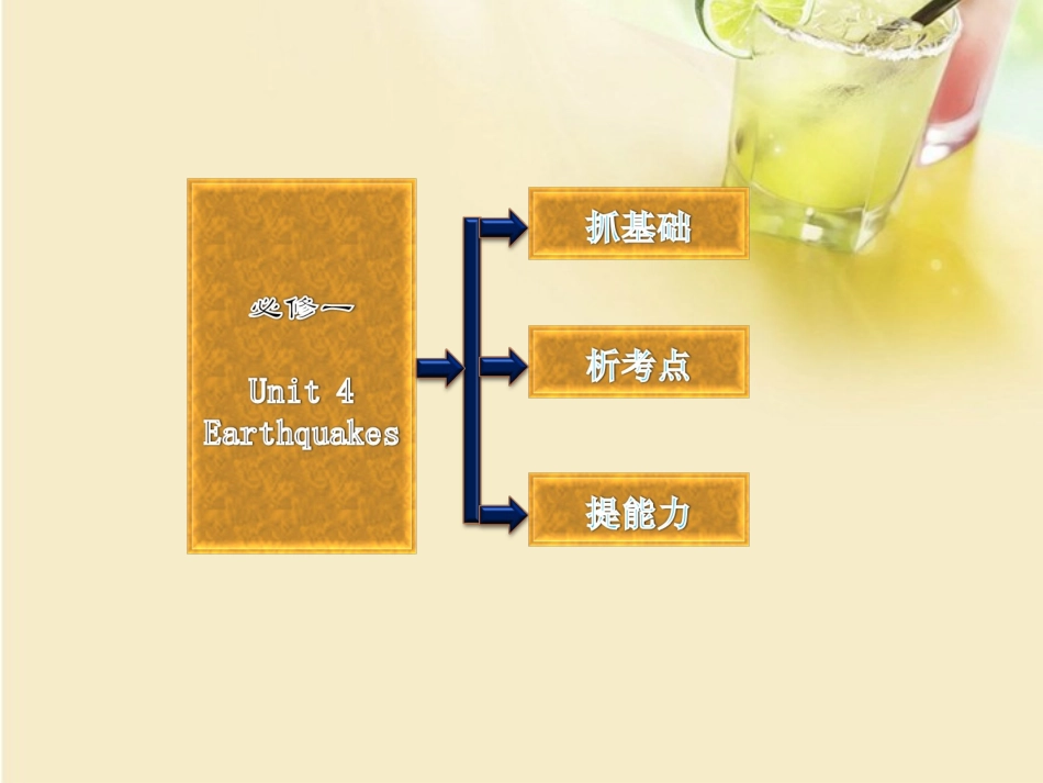 高考英语复习 Unit4 Earthquakes专题课件 新人教版必修1 课件_第2页