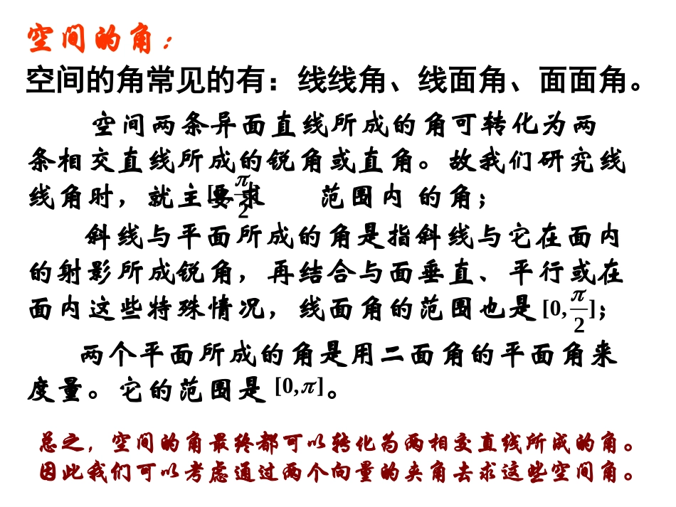 高中数学：32(空间角的计算)江苏课件(苏教版选修2-1) 课件_第3页