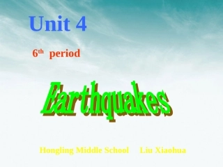 高中英语 Unit4 Speaking and Writing课件 新人教版必修1 课件