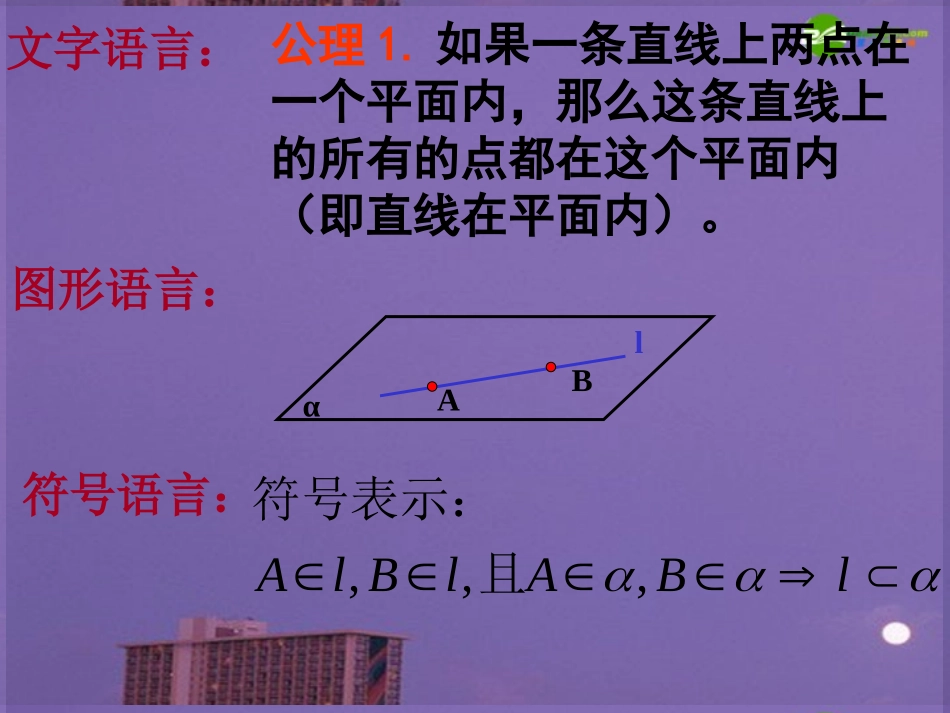 高中数学 平面及其表示法2课件 新人教A版必修2 课件_第3页