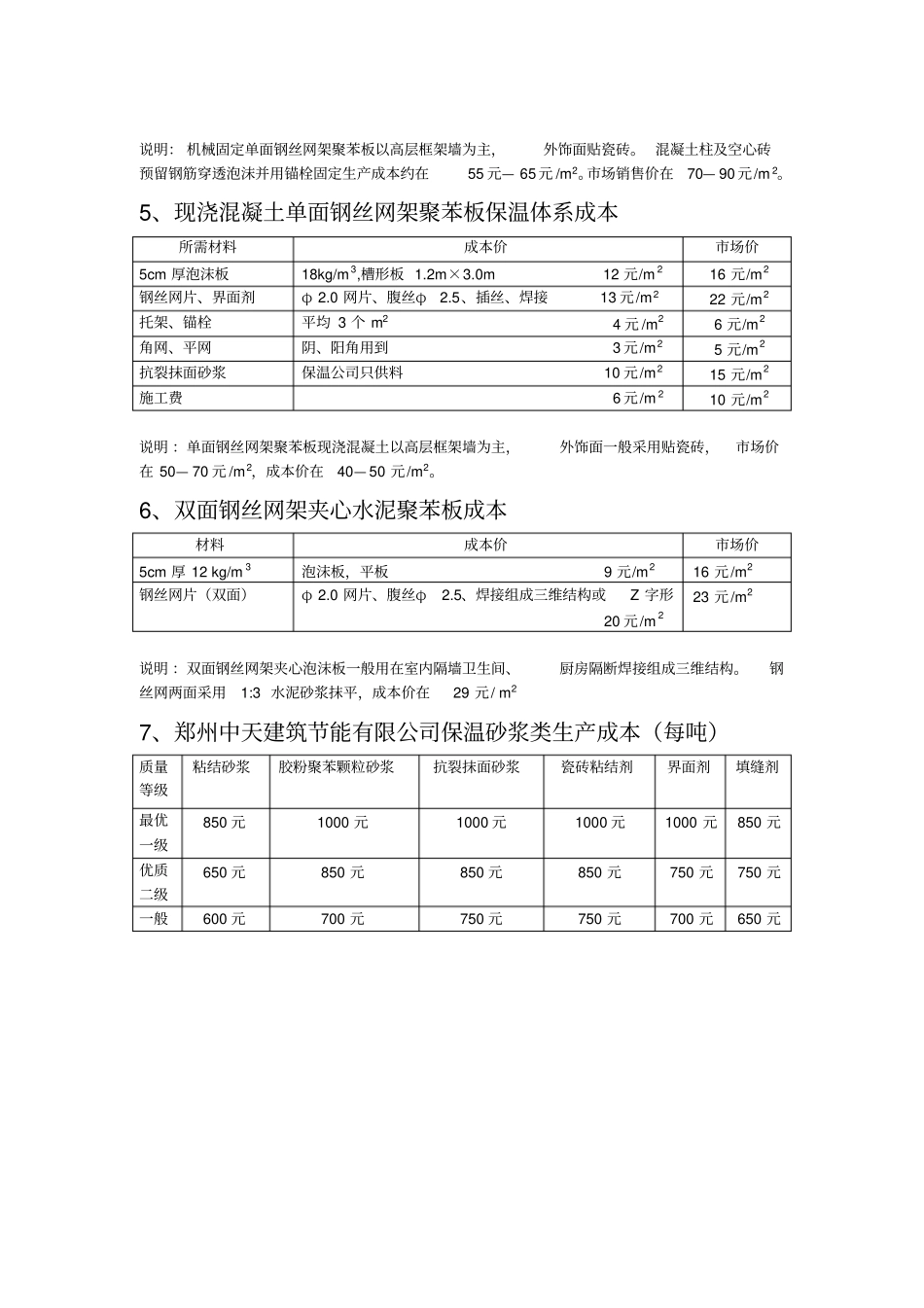 六种外墙保温体系成本预算_第3页