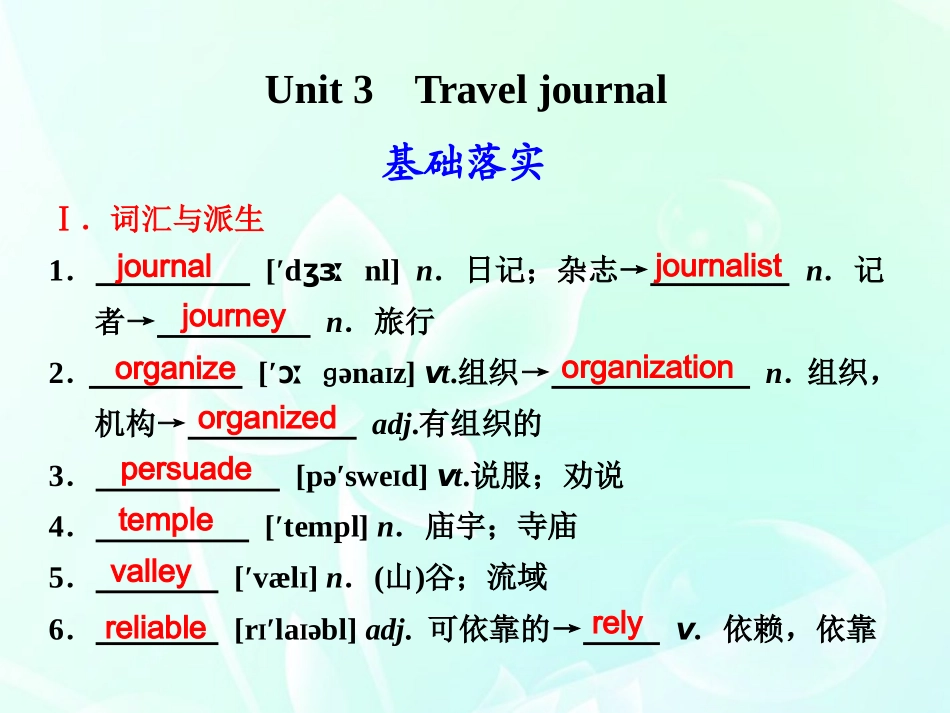 高考英语 Book 1 Unit 3课件_第1页