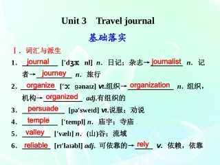 高考英语 Book 1 Unit 3课件