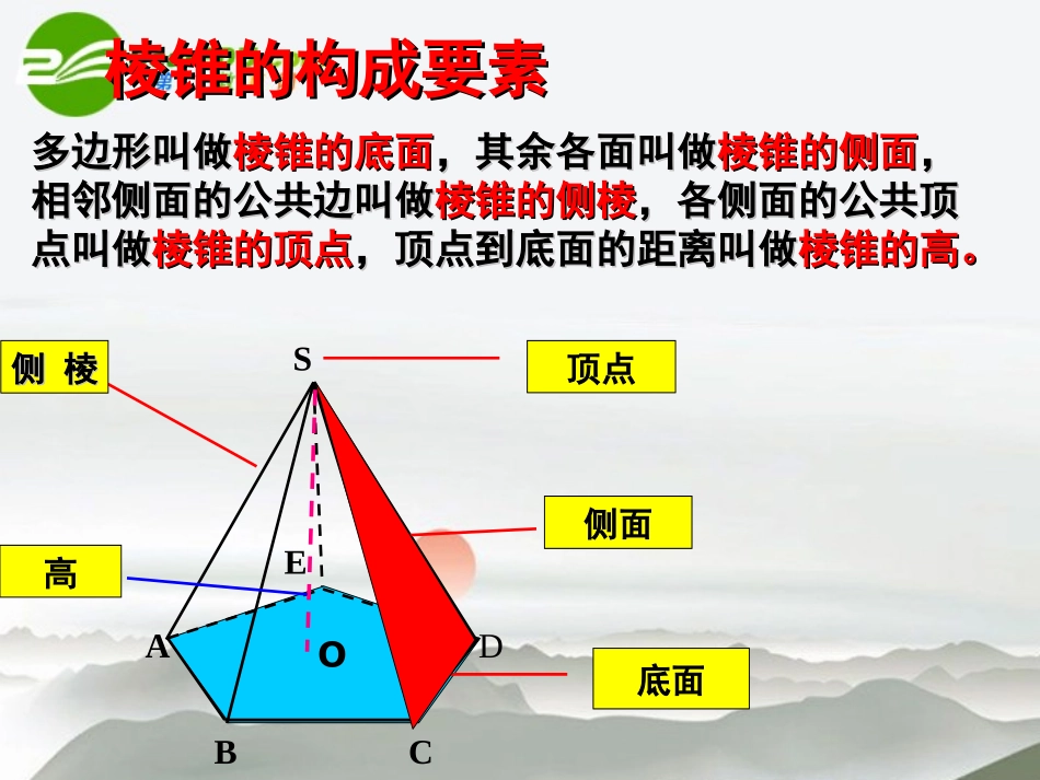 高二数学 9.8棱锥的概念和性质课件 大纲人教版 课件_第3页