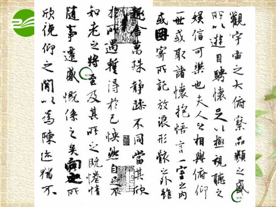 高中语文 第8课 兰亭集序课件1 人教版必修2 课件_第3页