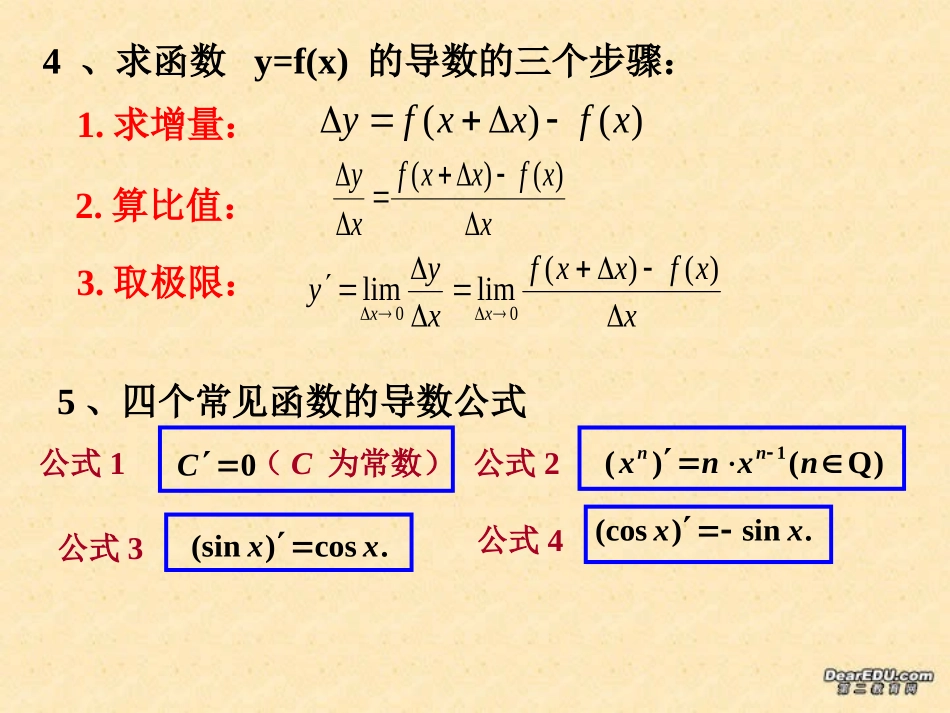 高二数学导数工具判断函数的单调性课件 人教版 课件_第3页