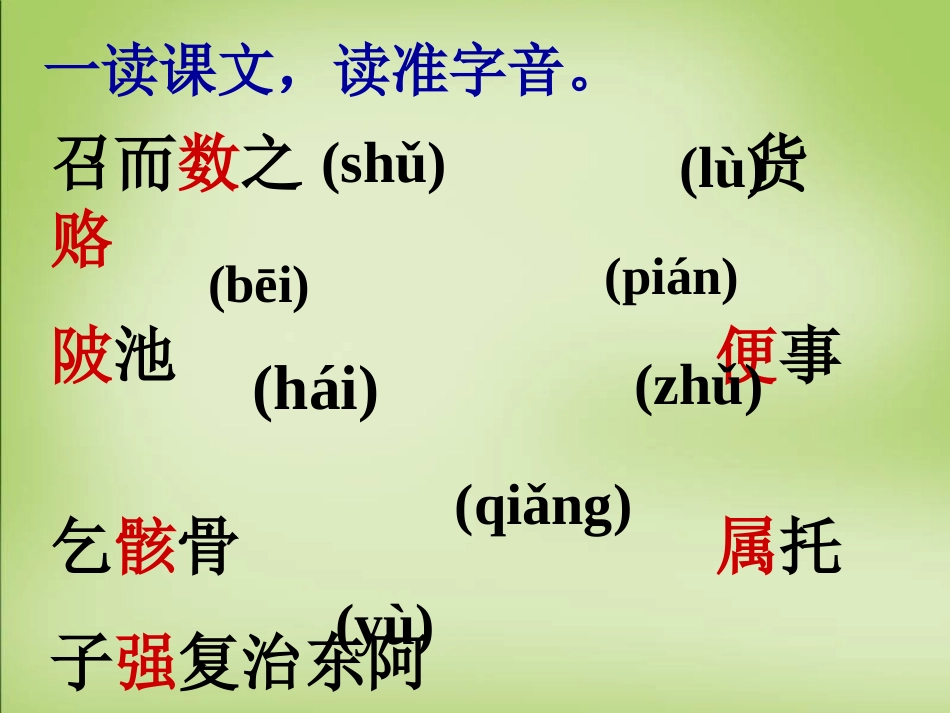 高中语文晏子治东阿课件粤教版必修4 课件_第3页