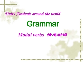 高中英语Unit 1 Festivals around the world-grammar课件2 新课标 人教版 必修3 课件