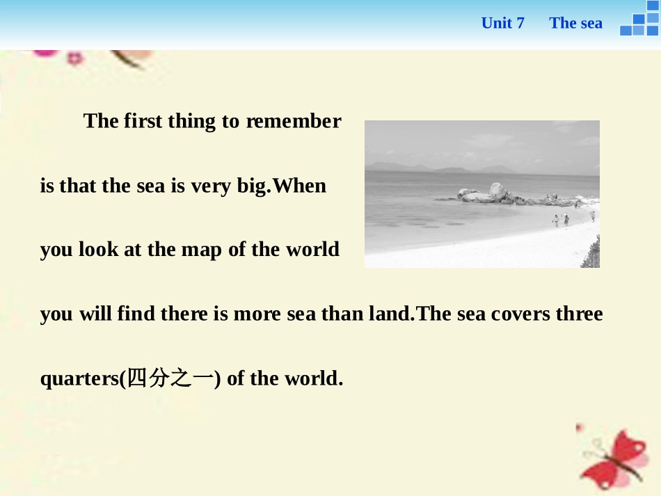 高中英语 Unit 7 The sea SectionⅠWarm up  Lesson 1课件 北师大版必修3 课件_第3页