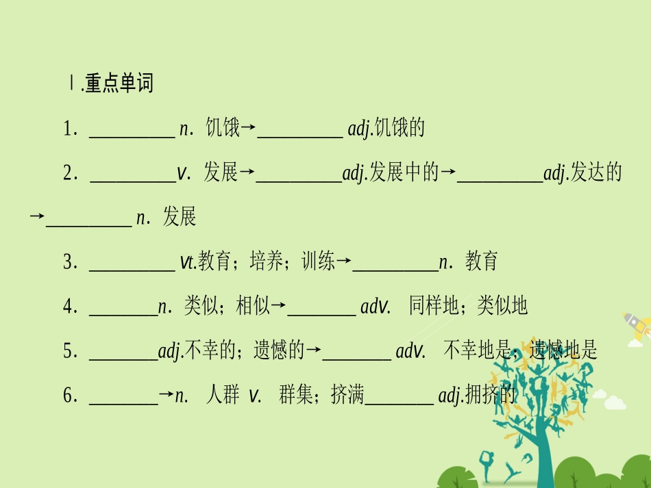高中英语 Module 2 Developing and Developed Countries模块尾核心要点回扣课件 外研版必修3 课件_第2页