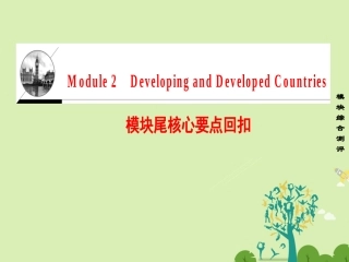 高中英语 Module 2 Developing and Developed Countries模块尾核心要点回扣课件 外研版必修3 课件