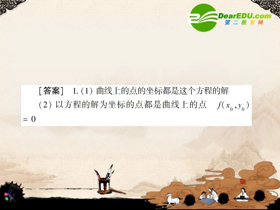 高考数学 第七章 第四节曲线与方程课件_第3页
