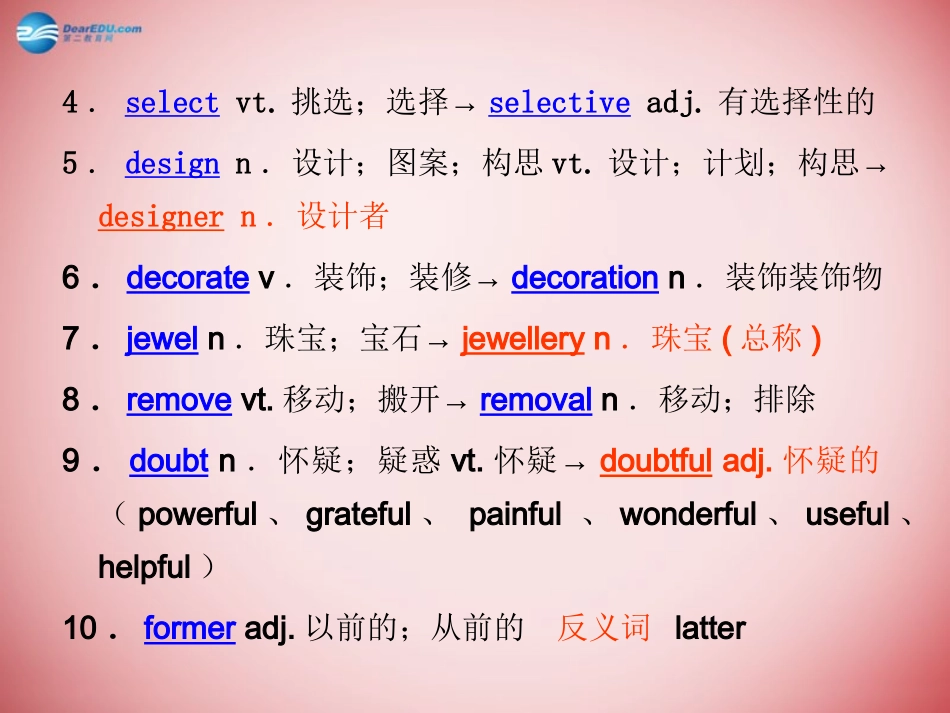 高中英语 Unit1 知识点巩固课件 新人教必修2 课件_第2页