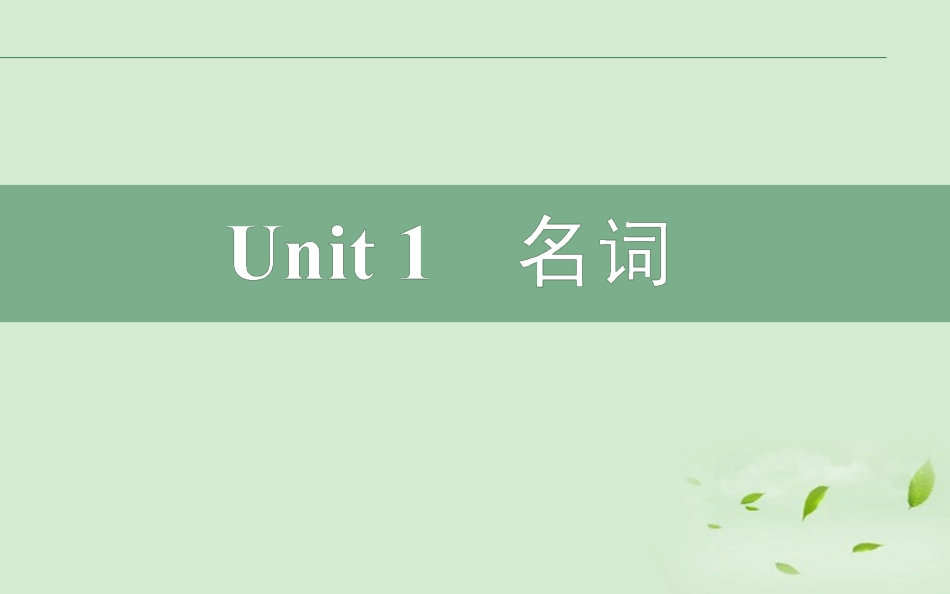 高考英语二轮复习 Unit1 名词课件_第1页