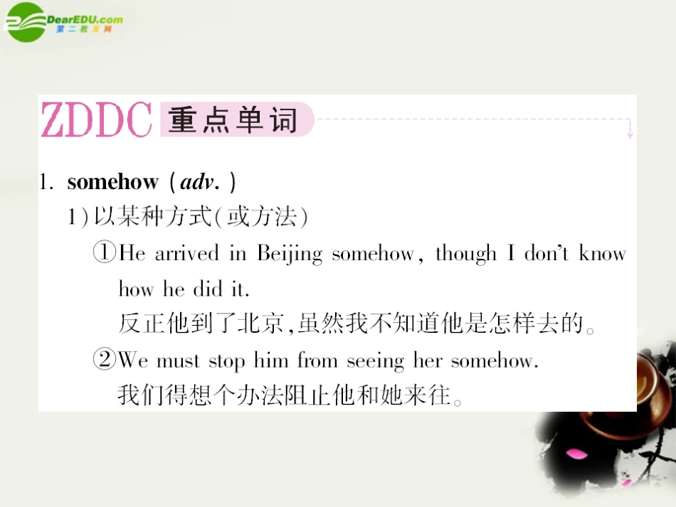 高中英语 Unit5 Meeting your ancestors 第三课时 Learning about Language学案课件 新人教版 选修8 学案_第2页