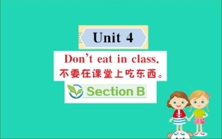 版七年级英语下册 Unit 4 Don t eat in class Section B训练课件 (新版)人教新目标版 课件
