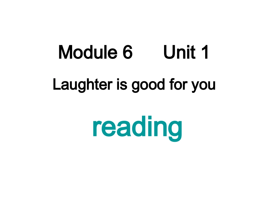 高中英语选修6Module6 Unit1 reading课件_第1页