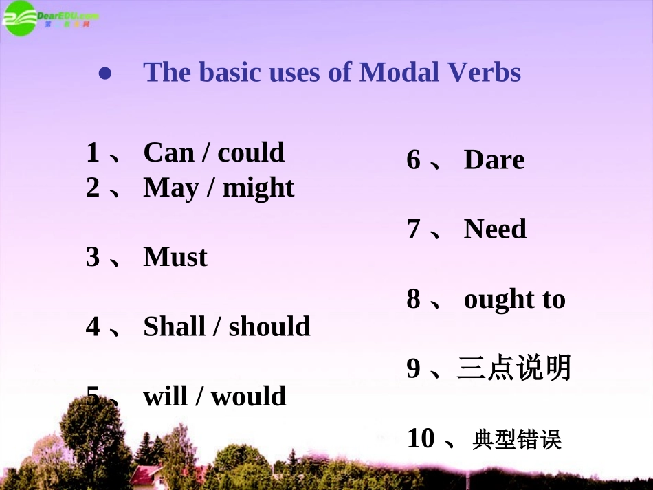 高考英语 考前回顾 情态动词复习课件_第2页