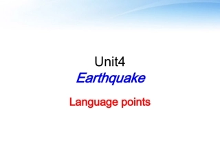 高中英语 unit4 Earthquake Language points课件 新人教版必修1 课件