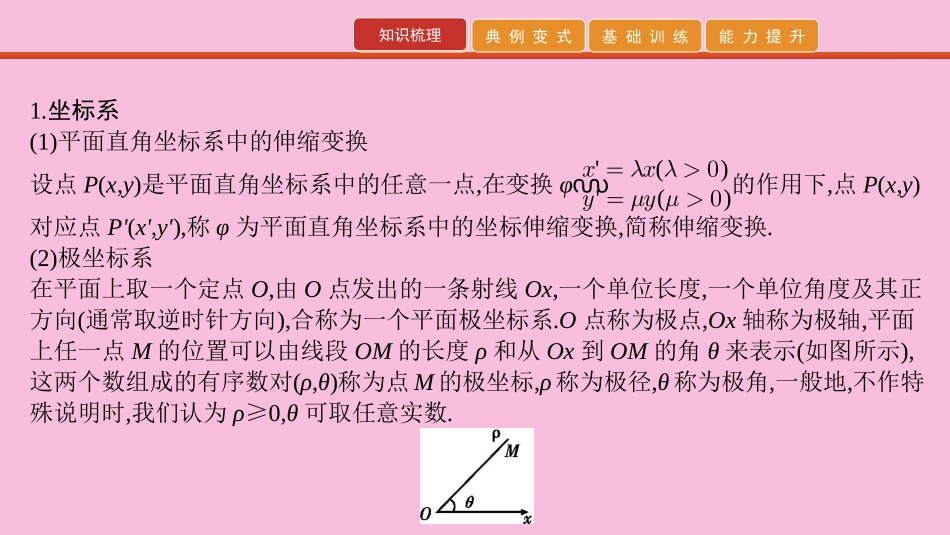 高考数学 艺考生冲刺 第十章 选考系列 第29讲 坐标系与极坐标课件_第2页