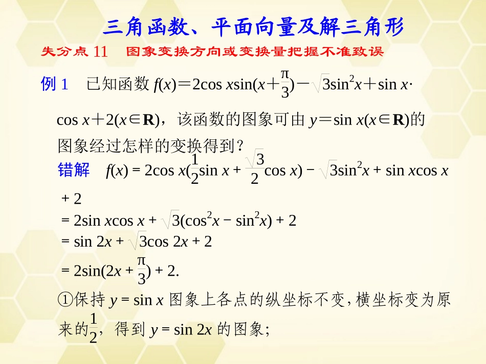 高考数学二轮复习 失分点之三角2课件_第1页