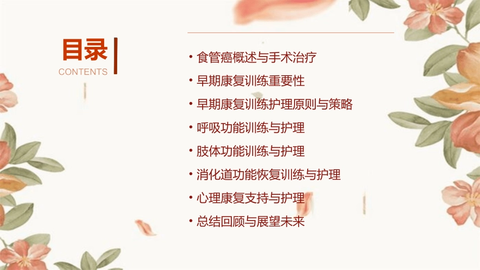 食管癌术后的早期康复训练护理课件_第2页