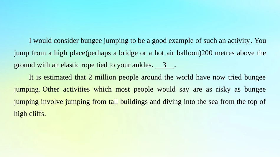 高中英语 Unit 8 Adventure Section Ⅰ ReadingⅠ Warm up  Lesson 1课件 北师大版必修3 课件_第3页