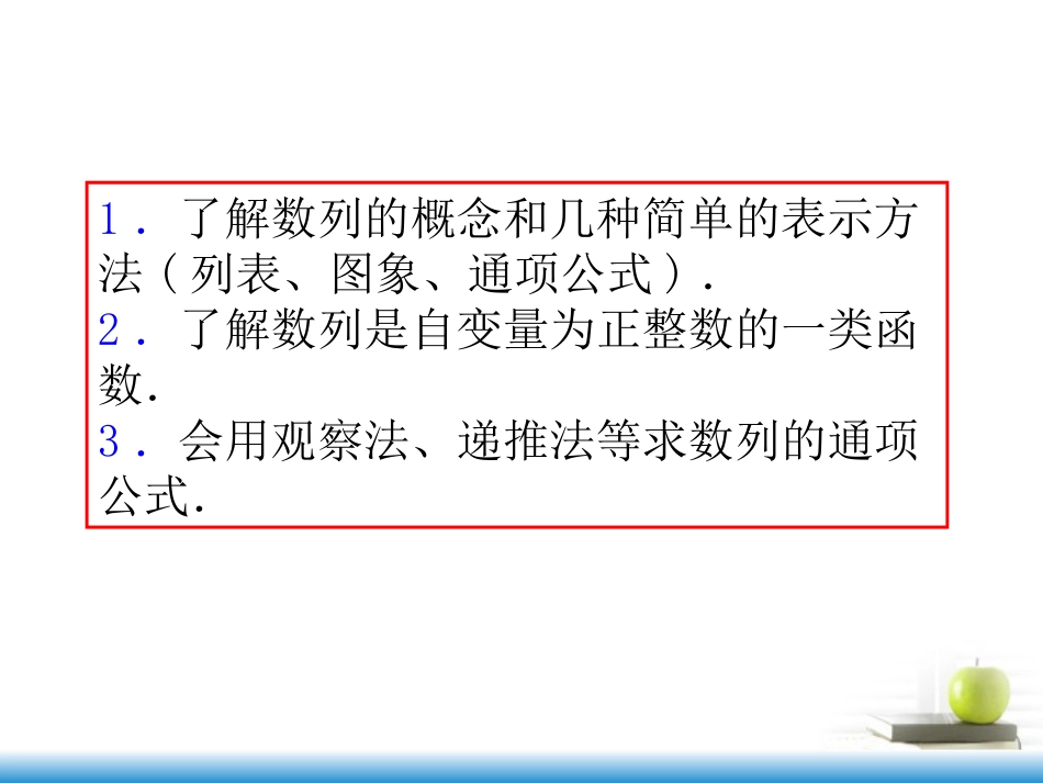 高考数学第一轮总复习 第30讲 数列的概念与通项公式课件 文 (湖南专版)  课件_第3页