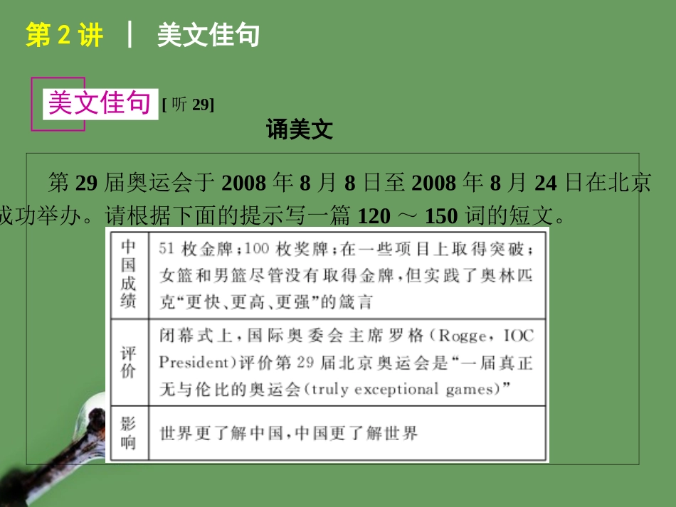 高考英语 第2讲_The_Olympic_Games课件 新人教版必修2 课件_第2页