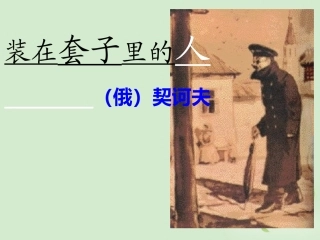 高二语文(装在套子里的人)课件2 课件