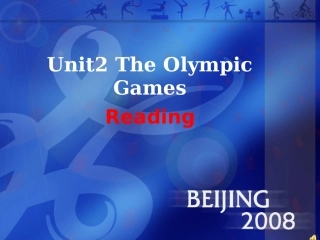 高中英语Unit2 The Olympic Games公开课课件教案及说课稿人教版必修1